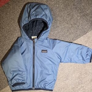 Patagonia Baby Reversable Blue And Navy Jacket